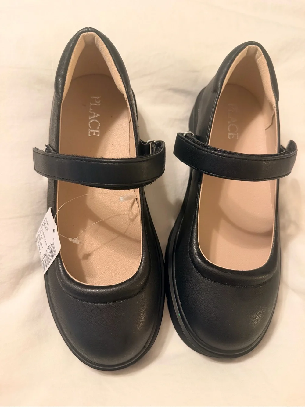 The Children's Place Black Mary Jane Dress Shoes with Velcro